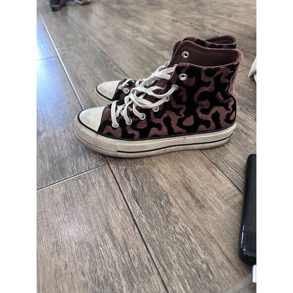 Converse Chuck Taylor All Star Lift Platform Leopard Remix High Top Sneaker 8 - Picture 7 of 9
